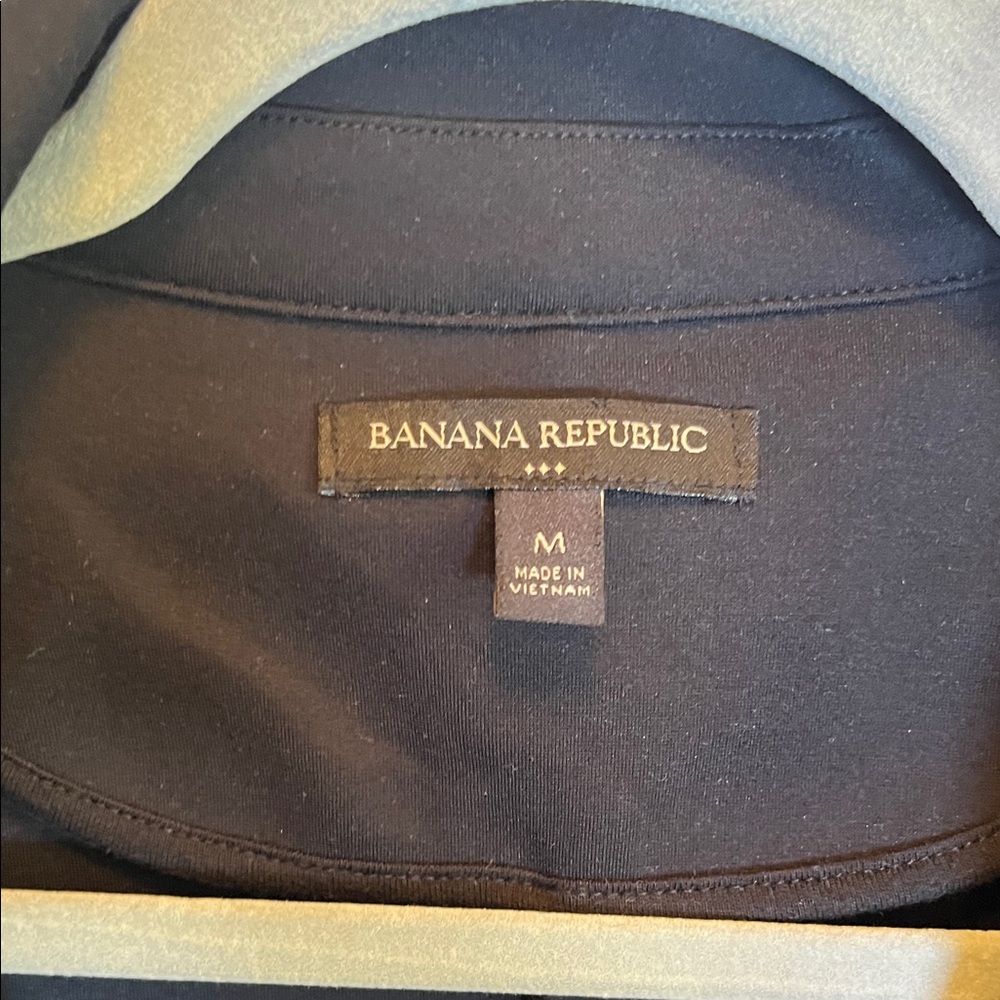 Banana Republic Long & Lean stretch Ponte Black Single-Button Blazer Medium - Picture 4 of 12